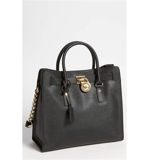 michael kors silver hamilton tote|Michael Kors saffiano leather tote.